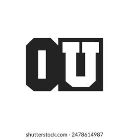 Initial Letter OU Logo Design Template. OU Logo