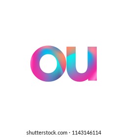 Initial Letter OU Logo Lowercase colorful design, Modern and Simple Logo Design.
