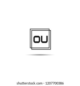 Initial Letter OU Logo Template Design