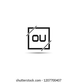 Initial Letter OU Logo Template Design