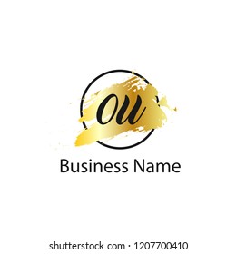 Initial Letter OU Logo Template Design