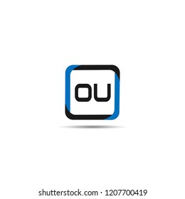 Initial Letter OU Logo Template Design