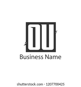 Initial Letter OU Logo Template Design