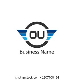 Initial Letter OU Logo Template Design