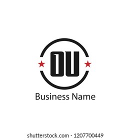 Initial Letter OU Logo Template Design