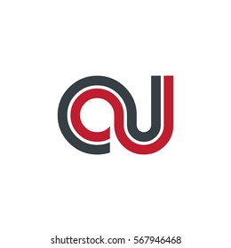 Initial Letter OU OJ CU CJ Linked Design Logo