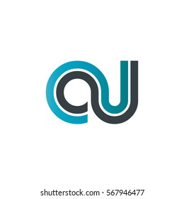 Initial Letter OU OJ CU CJ Linked Design Logo