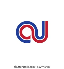 Initial Letter OU OJ CU CJ Linked Design Logo