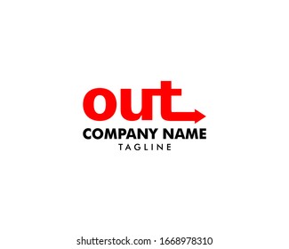 Initial Letter OUT Logo Template Design