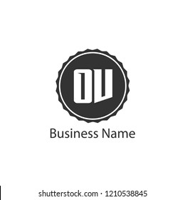 Initial Letter OV Logo Template Design