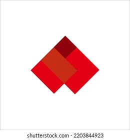 initial letter A overlap color logo design vector sign