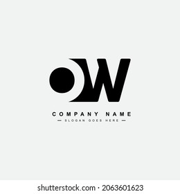 Initial Letter OW Logo - Simple Business Style Logo