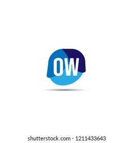 Initial Letter OW Logo Template Design