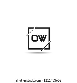 Initial Letter OW Logo Template Design