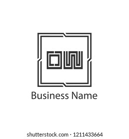 Initial Letter OW Logo Template Design