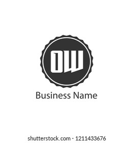 Initial Letter OW Logo Template Design