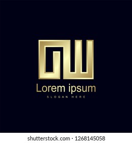 Initial Letter OW Logo Template Vector Design