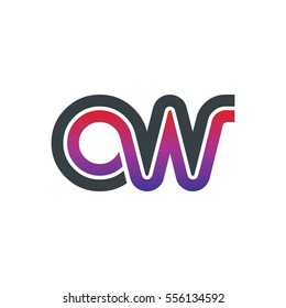 Initial Letter OW ON CN AW Linked Design Logo