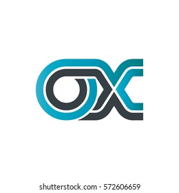 Initial Letter OX Linked Design Logo
