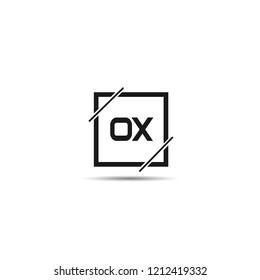 Initial Letter OX Logo Template Design