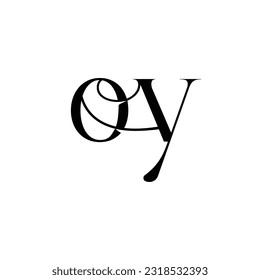 Initial letter oy logo design