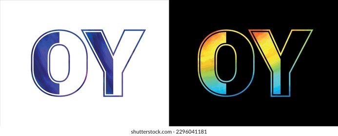 Initial letter OY logo Icon vector design template. Premium luxurious logotype for corporate business identity