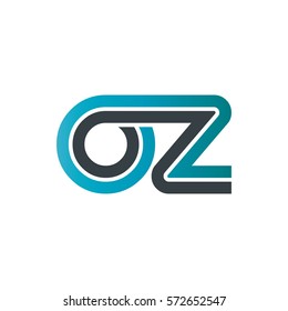 Initial Letter OZ Linked Design Logo