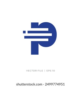 initial letter P or B move logo