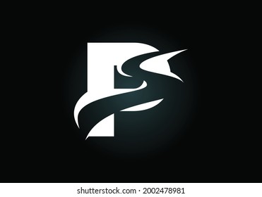 Letra inicial P con diseño vectorial de diseño de logotipo de retroceso S o de ruta, símbolo alfabético gráfico para identidad empresarial