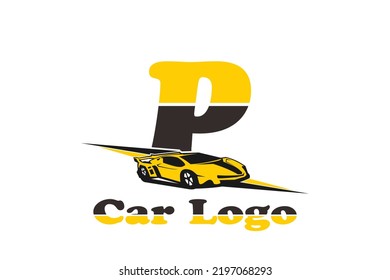logotipo de la letra P inicial