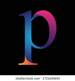 initial letter p concept logo vector