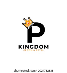 Initial Letter P with Crown Logo Branding Identity Logo Design Template
