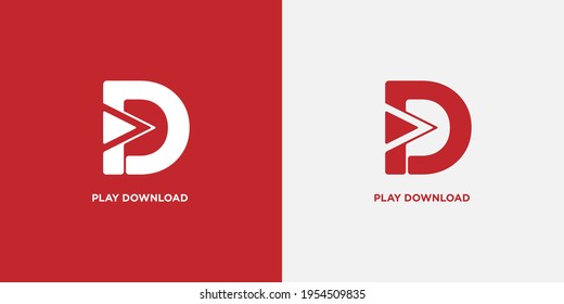 INITIAL LETTER P and D LOGO DESIGN ILLUSTRATION. LUXURY SIMPLE LOGO DESIGN ILLUSTRATION