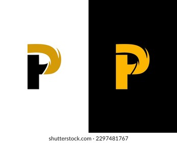Initial Letter P Electric Logo. creative letter P Electric logo vector template