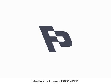 Initial Letter P With Flag Logo, Initial Letter Logo For Your Company Name, Alphabet Logo Template Ready For Use, Modern Initial Logo
