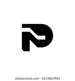 Initial Letter P With Flag Logo, Initial Letter Logo For Your Company Name, Alphabet Logo Template Ready For Use, Modern Initial Logo 