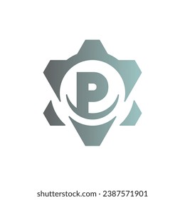 Initial Letter P Design-Logo-Design, Vektorgrafik