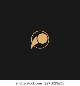 Initial letter P golf logo or p logo vector design template
