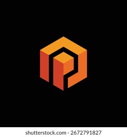 Initial Letter P Hexagon Logo Design Vektor Vorlage