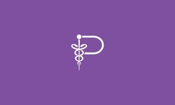 Initial Letter P Incorporated With Caduceus Medical Logo Design