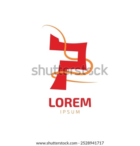 Initial letter P with Intertwine stroke minimal logo