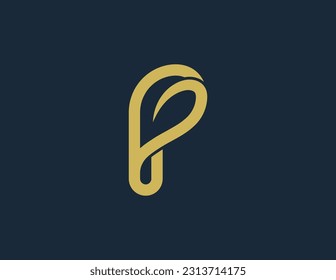 initial Letter P leaf Logo Concept icon sign symbol Element Design. Organic, Herbal, Natural Products, Health Care, Spa Logotype. Vector illustration template