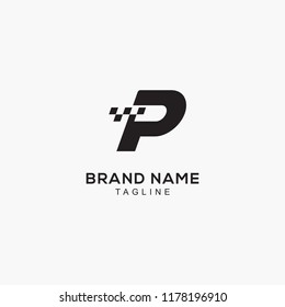 initial letter P logo