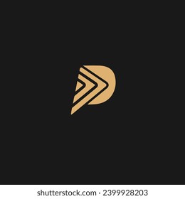 Initial letter P logo or P arrow logo vector design template,
