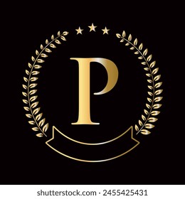 Initial Letter P Logo Concept For Education, University And Academy Symbol