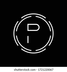 Initial Letter P Logo With Creative Luxury Typography Vector Template. Abstract Circle Letter P Logo Design