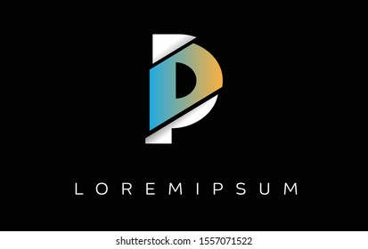 Initial Letter P logo design separate letters with a modern design