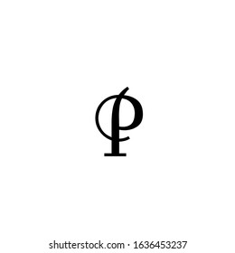 initial letter P logo design modern template