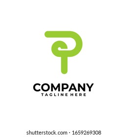 Initial letter P logo design inspiration