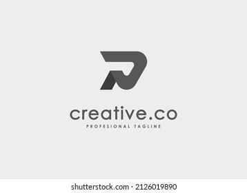 Initial Letter P Logo. Geometric Shapes Origami Style isolated on White Background. Usable for Business Logo and Branding. Flat Vector Logo Design Template Elements